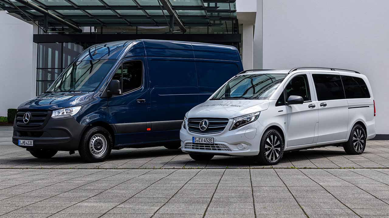 Mercedes-Benz eSprinter, Mercedes-Benz eVito Tourer — Source: Daimler 2020
